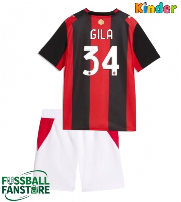 AC Milan Mario Gila #34 Replik Heimtrikot Kinder 2026-27 Kurzarm (+ Kurze Hosen)